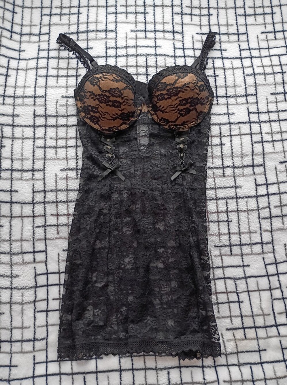 Adore Me Size Small Black Lace Chemise NEW WITH TAGS